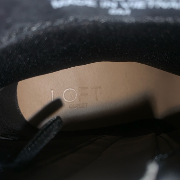 LOFT Leopard Print Beige-Black Ankle Booties sized 8 zipper animal tan‎ brown - Picture 7 of 12